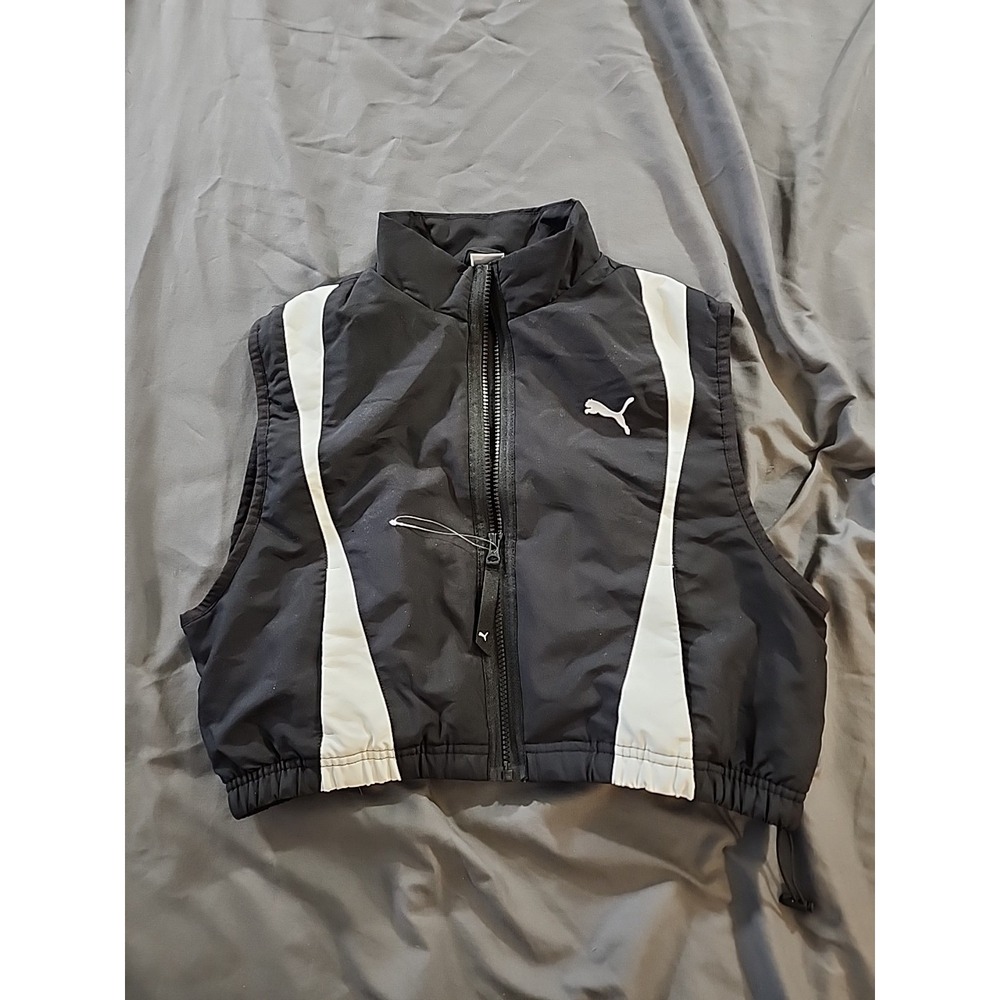 PUMA Women's DARE TO Woven Vest Black‎ White New Sz Small $75 Retail